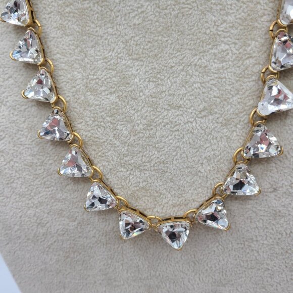 J Crew Clear Crystal Statement Necklace - Picture 6 of 10